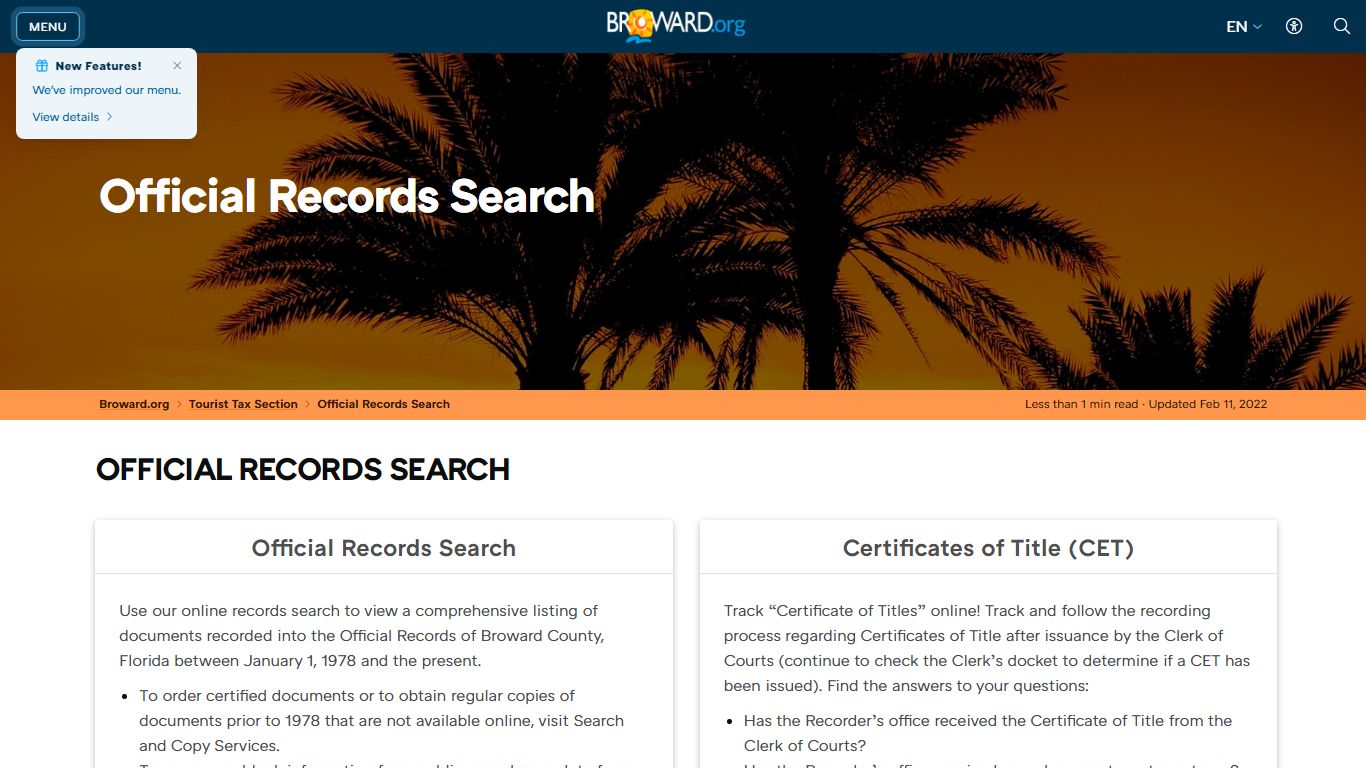 Records Official Records Search - Broward County, Florida